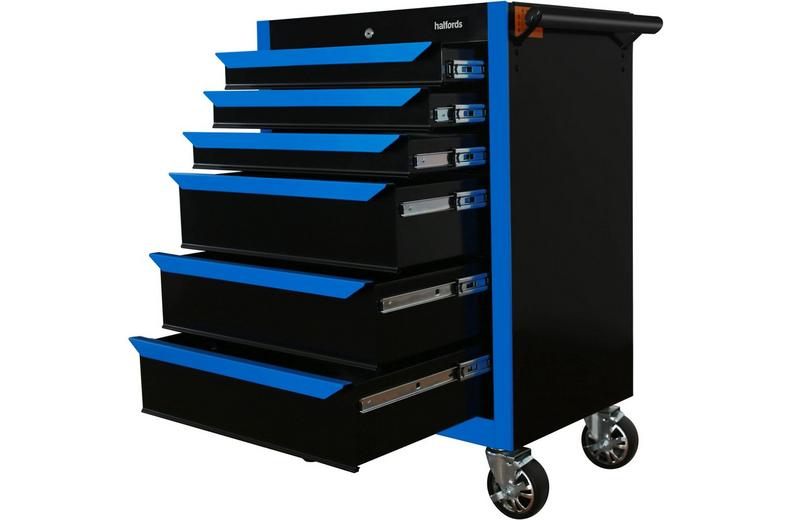 Halfords 27" Neon Blue 6 Drawer Cabinet Halfords 27" Neon Blue 6 Drawer Cabinet