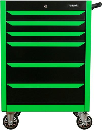 Halfords 27" Neon Green 6 Drawer Cabinet Halfords 27" Neon Green 6 Drawer Cabinet