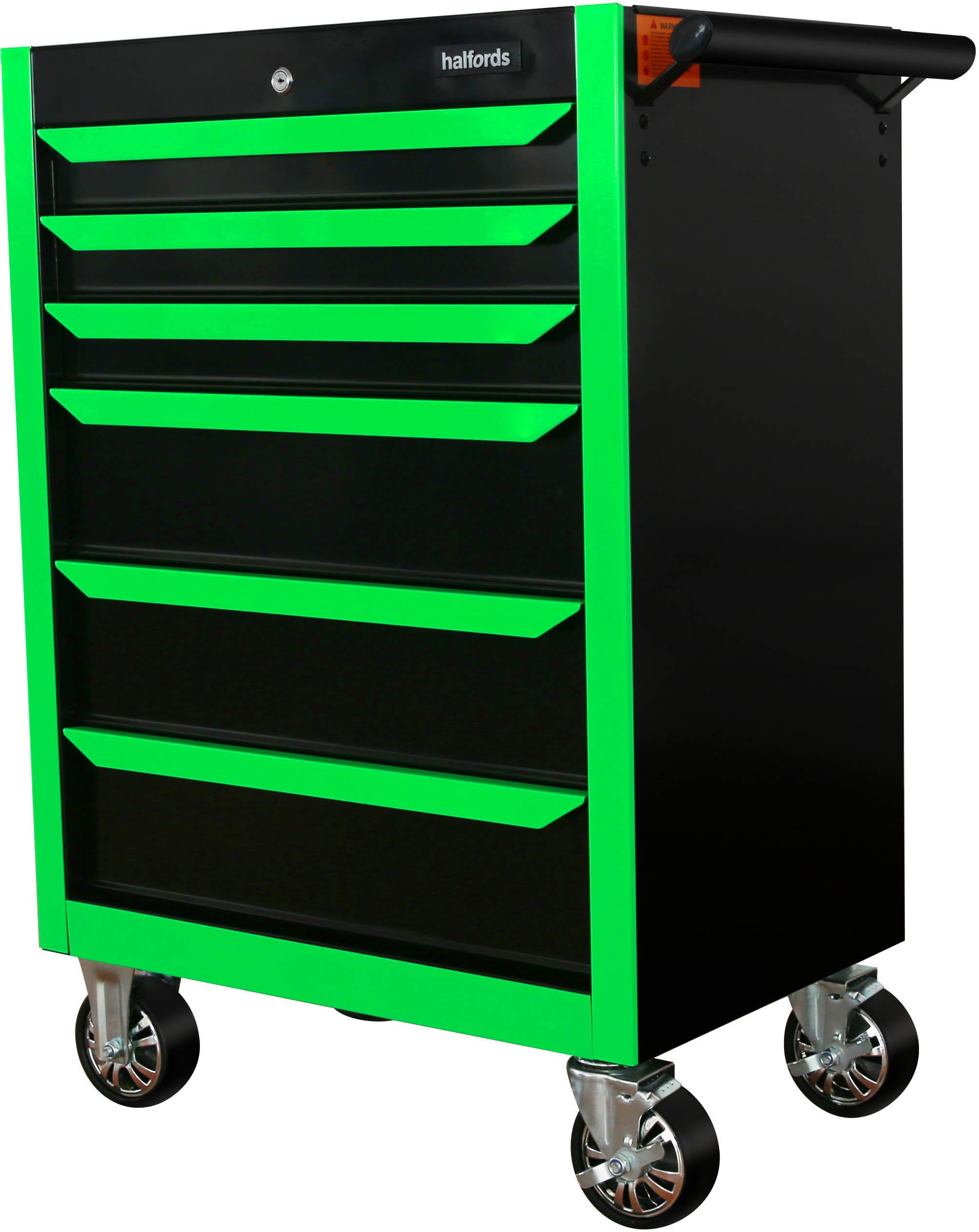 Halfords 27" Neon Green 6 Drawer Cabinet