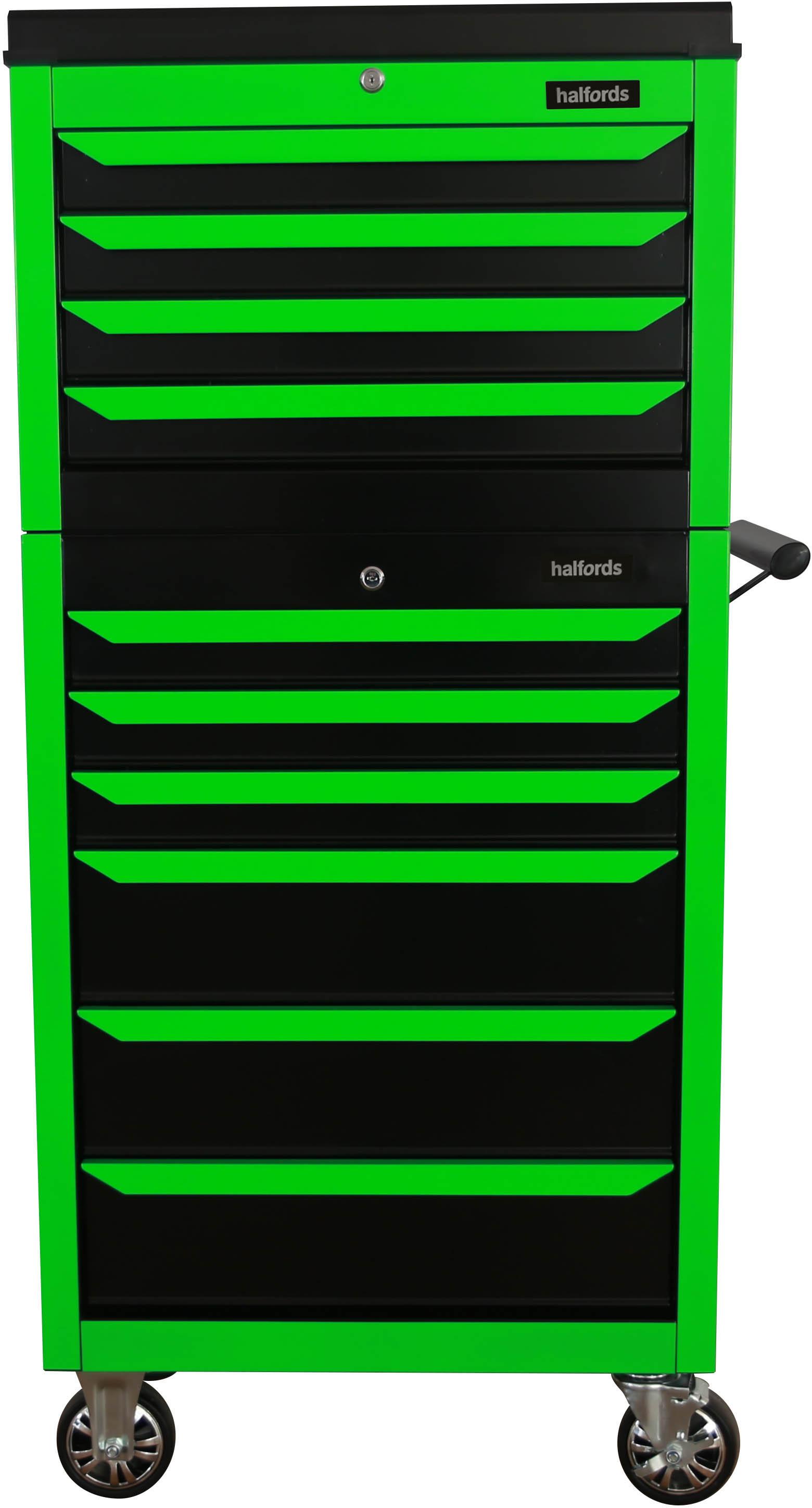 Halfords 27" Neon Green 6 Drawer Cabinet