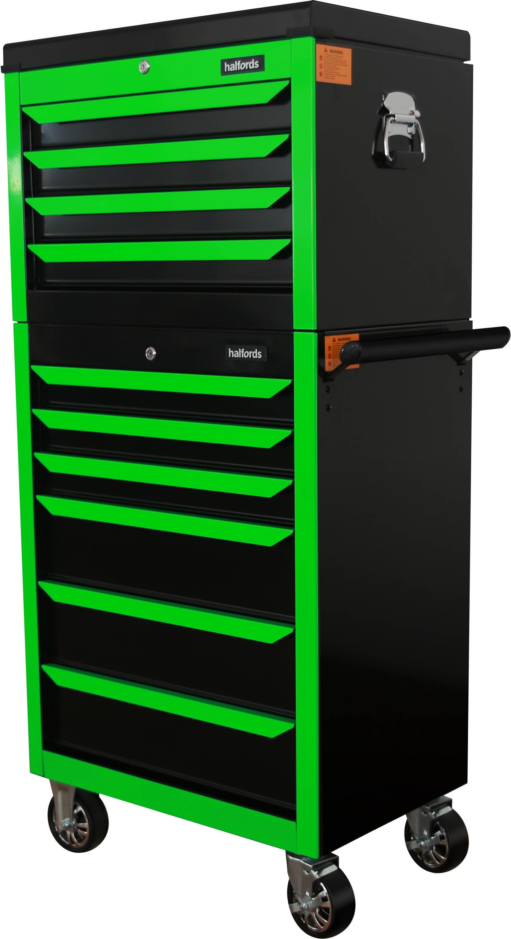 Halfords 27" Neon Green 6 Drawer Cabinet