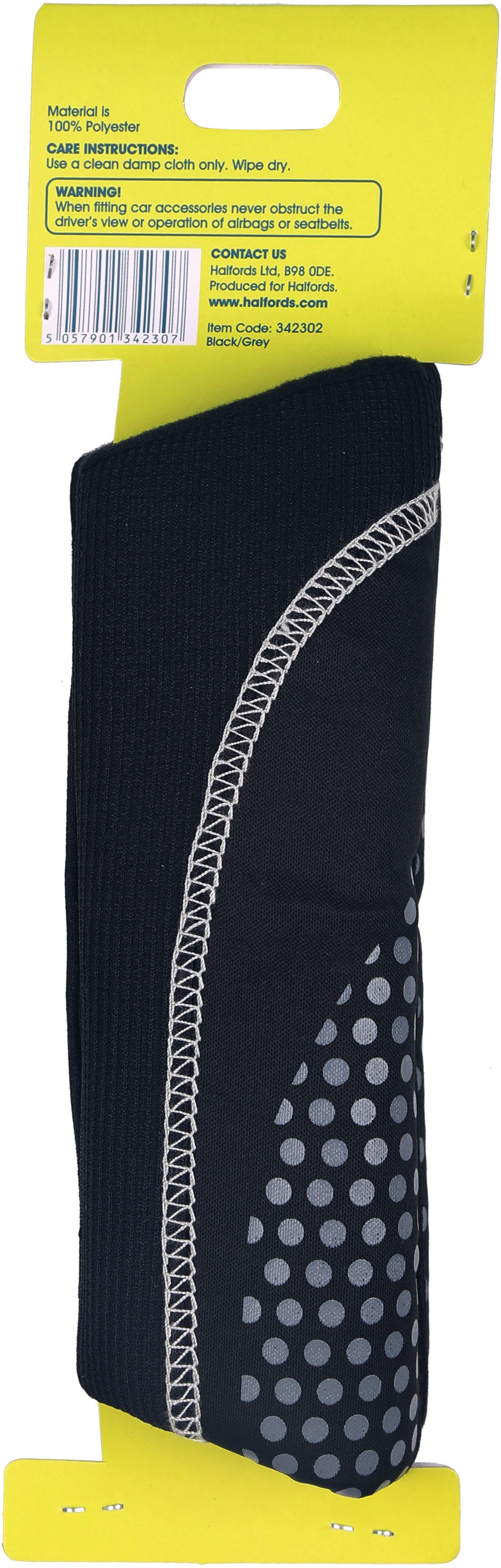 Halfords Black & Grey Dots Memory Foam Seat Belt Pads