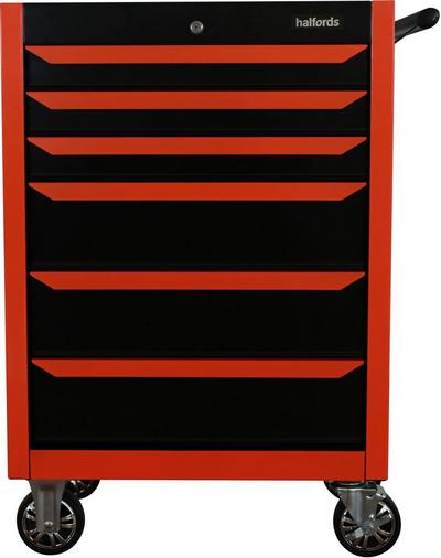 Halfords 27" Neon Orange 6 Drawer Cabinet Halfords 27" Neon Orange 6 Drawer Cabinet