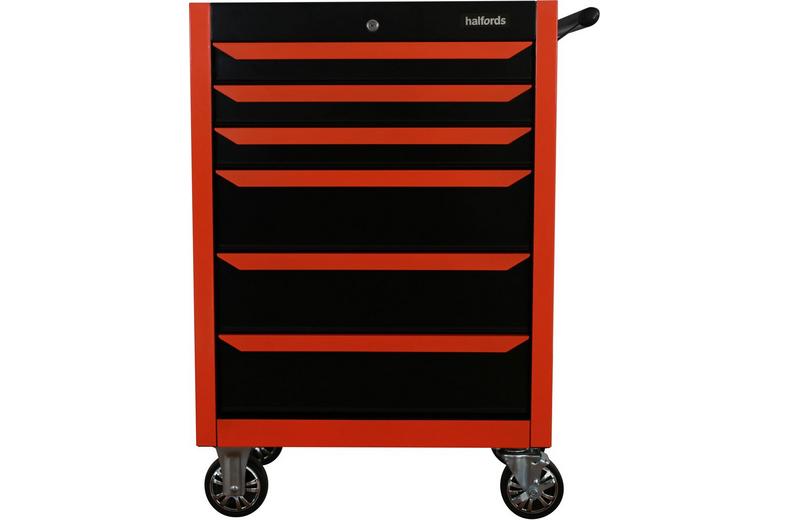 Halfords 27" Neon Orange 6 Drawer Cabinet Halfords 27" Neon Orange 6 Drawer Cabinet