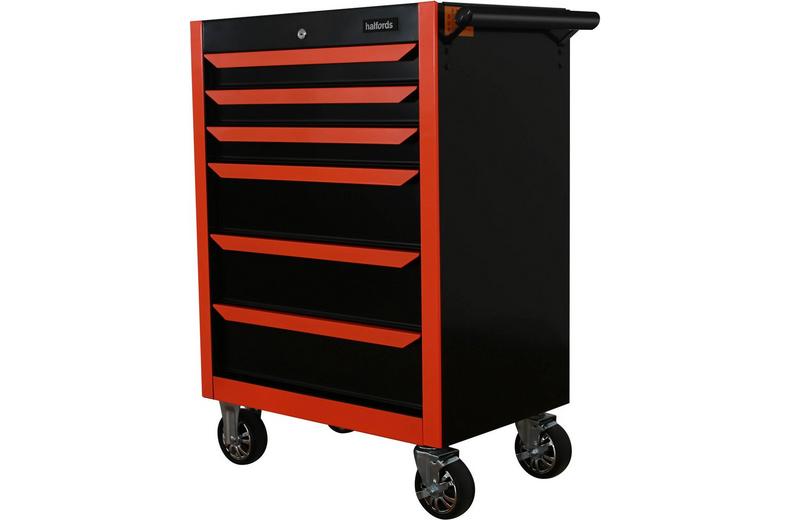 Halfords 27" Neon Orange 6 Drawer Cabinet Halfords 27" Neon Orange 6 Drawer Cabinet