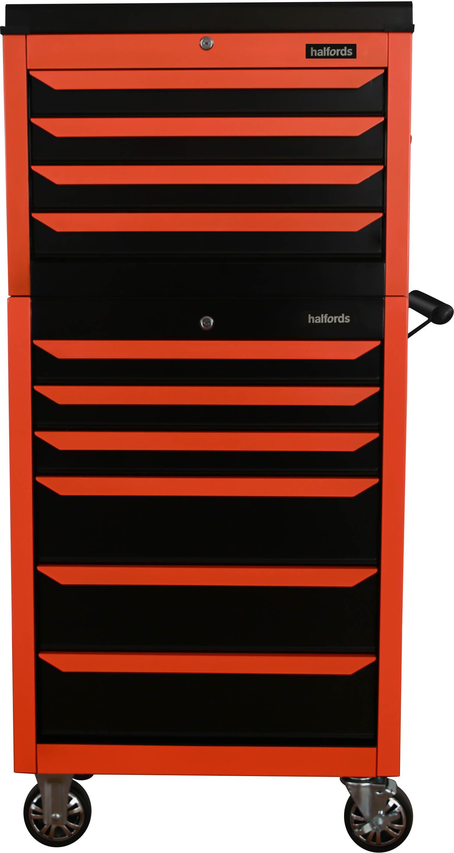Halfords 27" Neon Orange 6 Drawer Cabinet