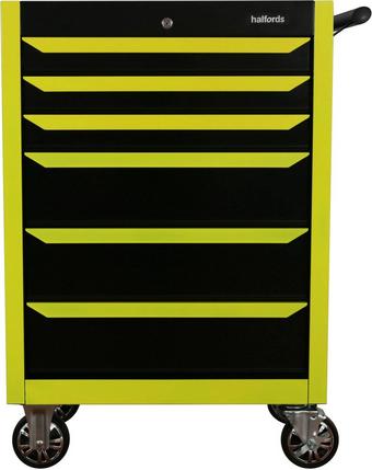 Halfords 27" Neon Yellow 6 Drawer Cabinet