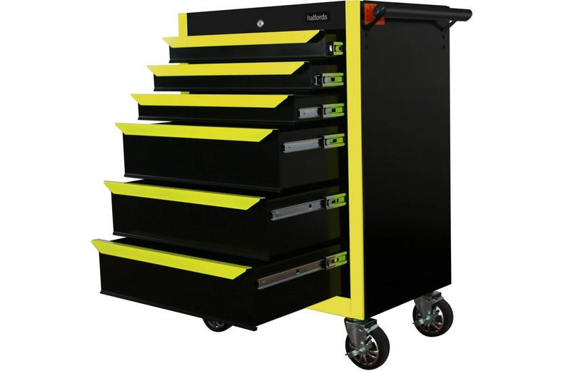 Halfords 27" Neon Yellow 6 Drawer Cabinet Halfords 27" Neon Yellow 6 Drawer Cabinet