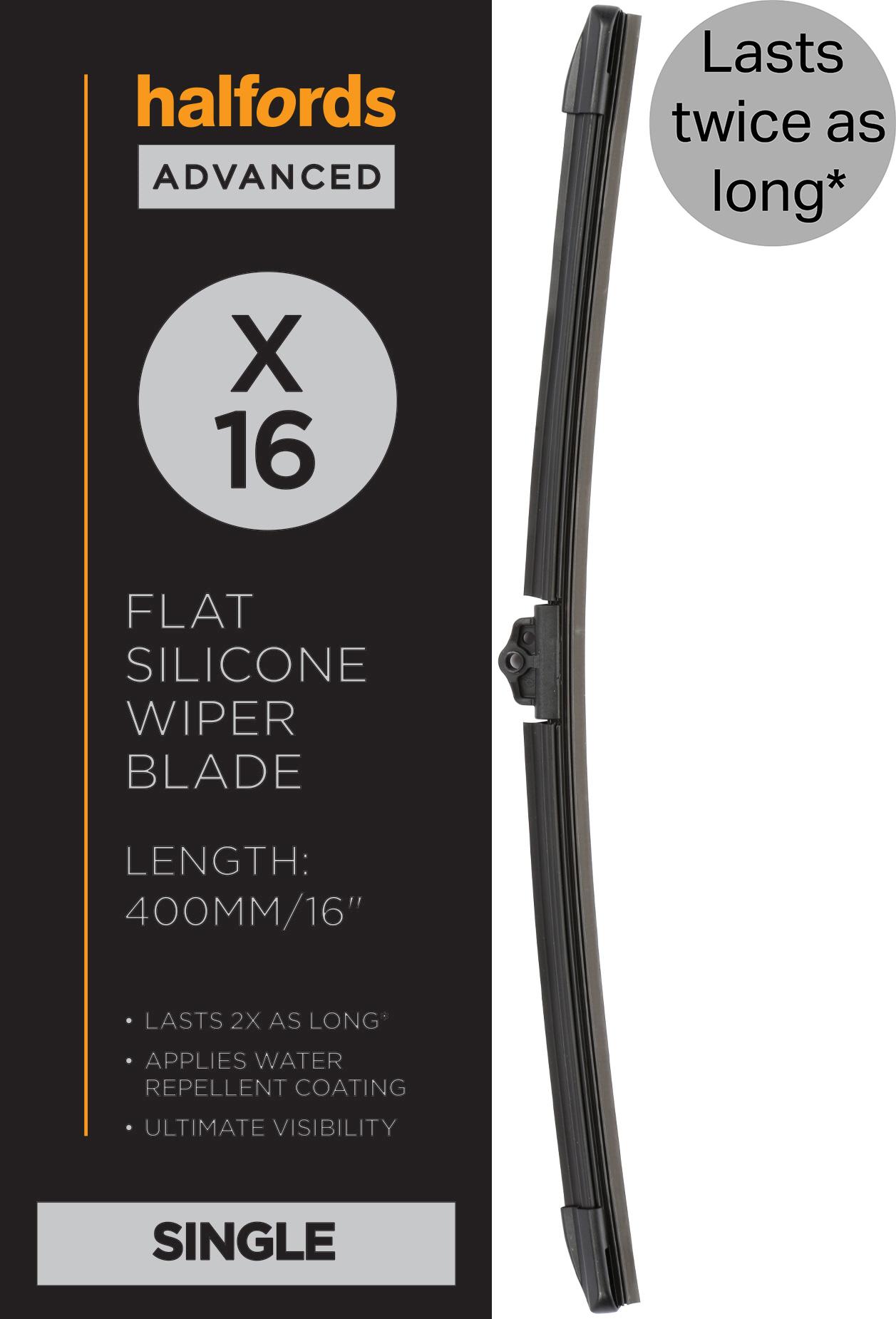 Halfords Advanced Silicone Wiper Blade X16 Inch