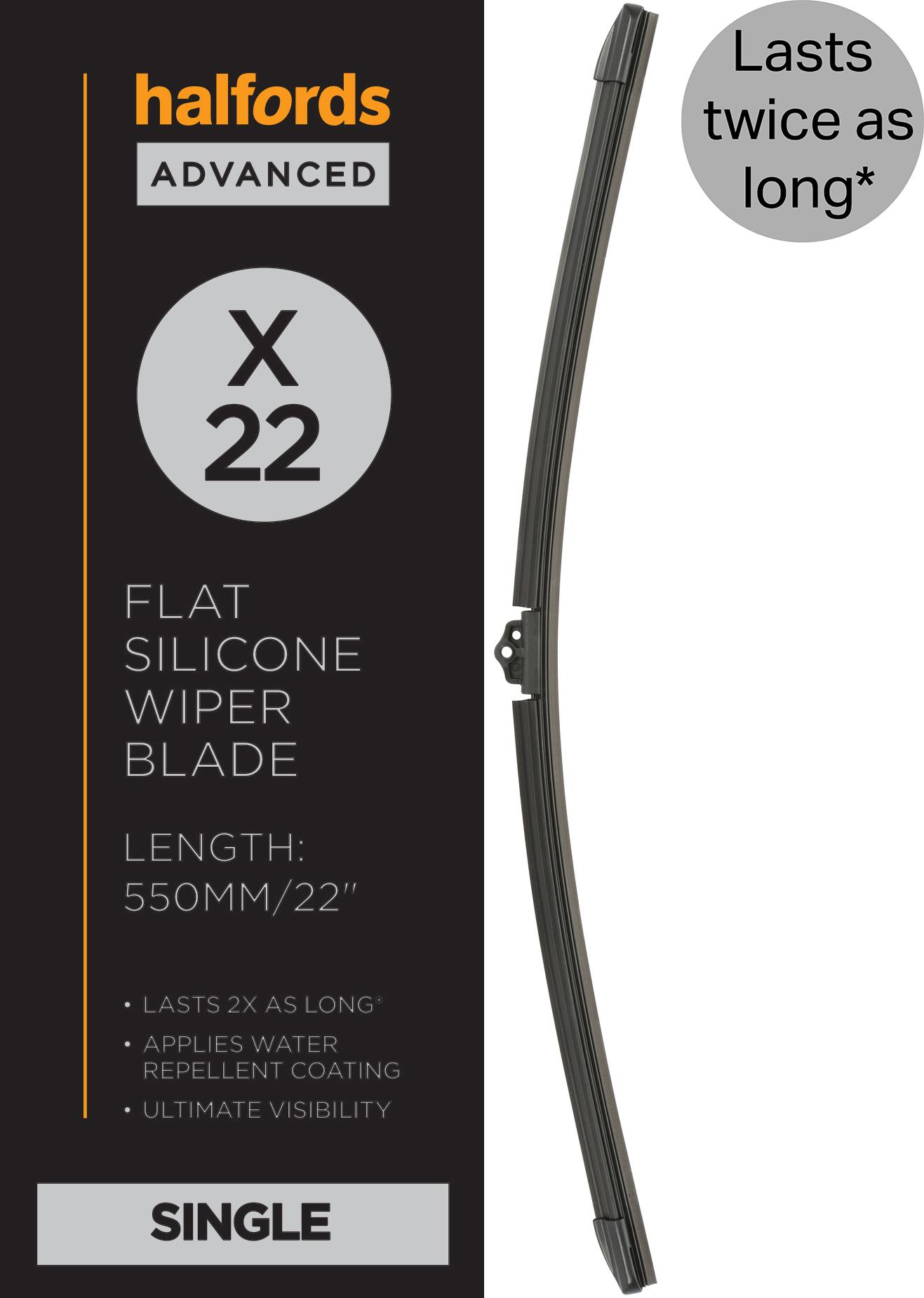 Halfords Advanced Silicone Wiper Blade X22 Inch