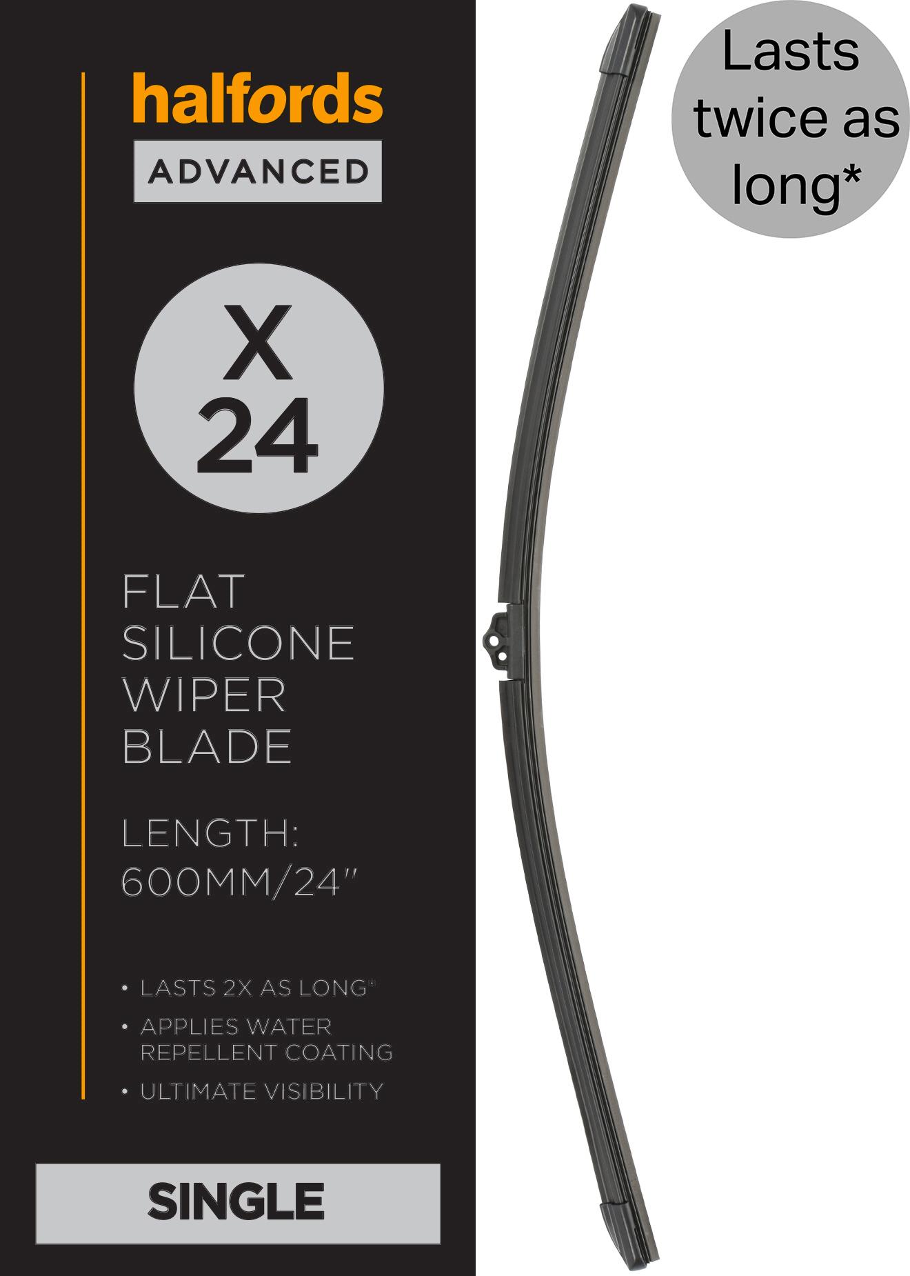 Halfords Advanced Silicone Wiper Blade X24 Inch