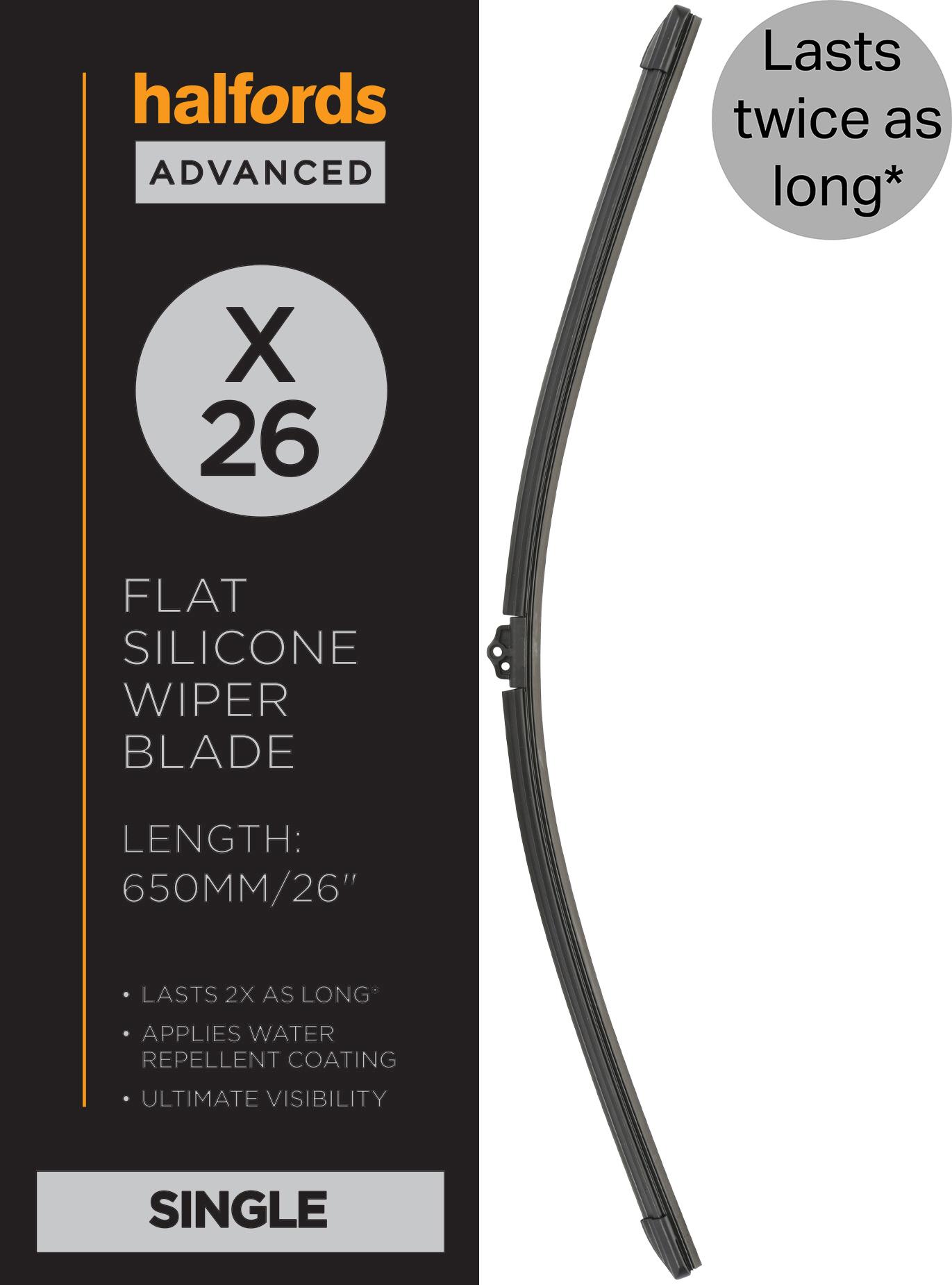 Halfords Advanced Silicone Wiper Blade X26 Inch