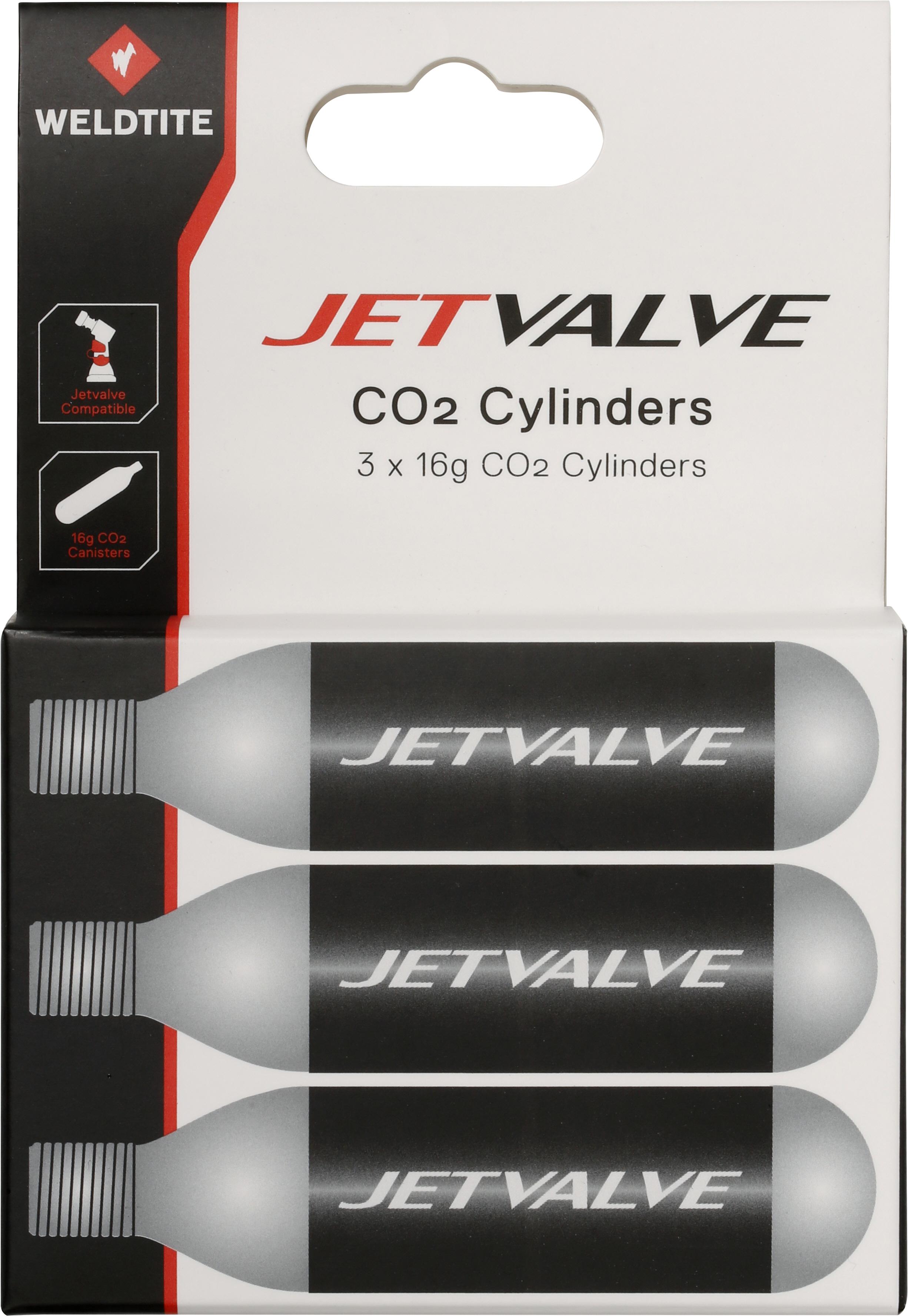 JetValve CO2 Cartridges x 3