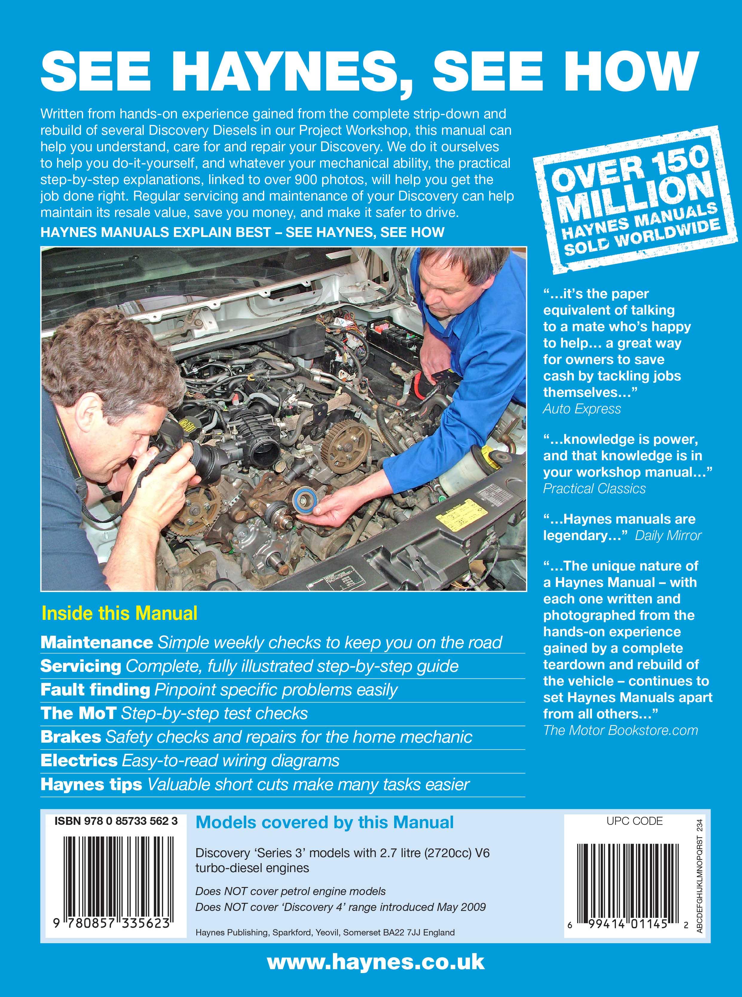 Haynes Land Rover Discovery Diesel (Aug 04- 09 Apr) Manual