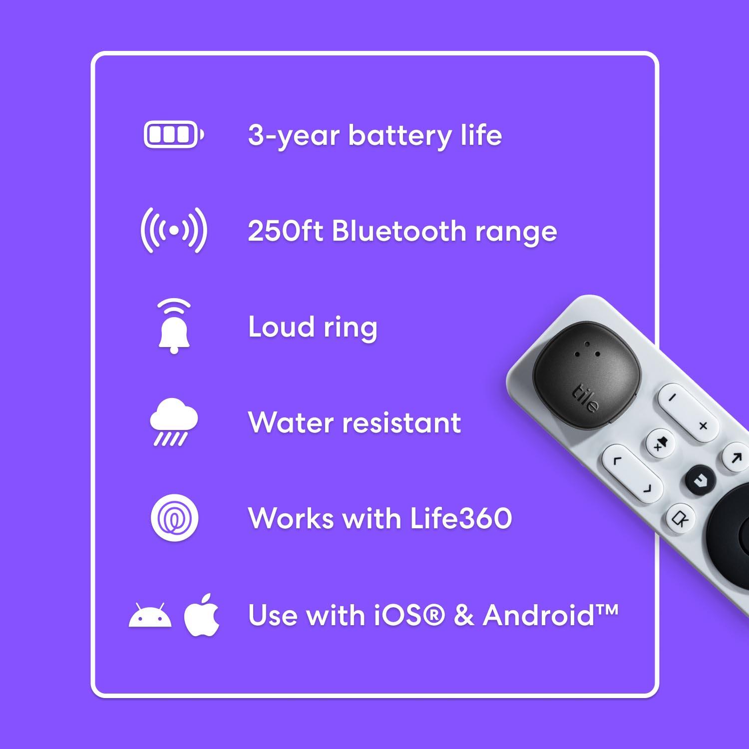 Tile by Life360 Sticker (2024) - 1-Pack (Black)