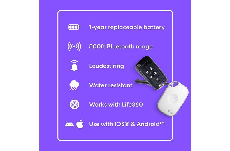 Tile by Life360 Pro (2024) - 4-Pack (Black/White) Tile by Life360 Pro (2024) - 4-Pack (Black/White)