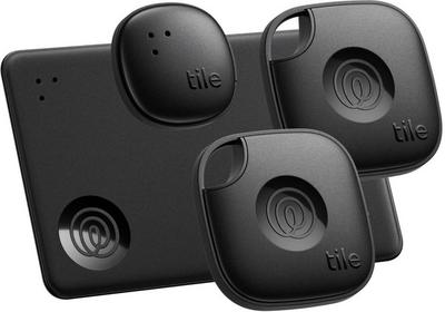 Tile by Life360 Mate Essential (2024) - 4-Pack (2 Black Mates/Slim/Sticker) Tile by Life360 Mate Essential (2024) - 4-Pack (2 Black Mates/Slim/Sticker)
