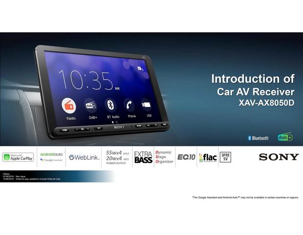 Sony XAV-AX8050D – Multimedia 1 Din Pantalla extra grande –