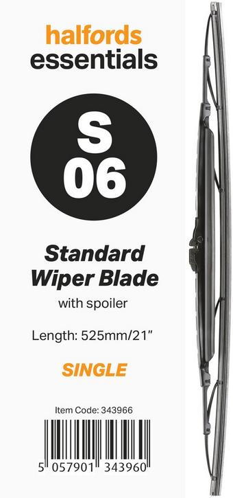 Halfords Essentials Spoiler Wiper Blade S06 - 21"