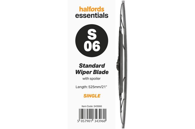 Halfords Essentials Spoiler Wiper Blade S06 - 21" Halfords Essentials Spoiler Wiper Blade S06 - 21"