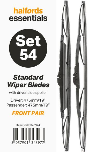 Halfords Essentials Wiper Blade Set 54