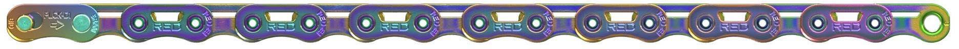 Halfords SRAM Red E1 Flattop 12 Speed Chain, Rainbow 126L | Extra 8% off for BC Members