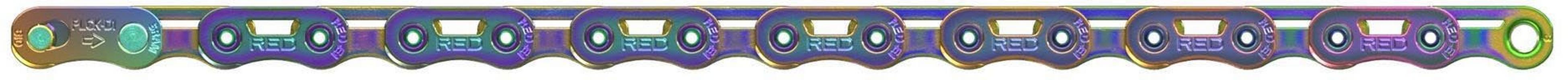 Halfords SRAM Sram Red E1 Flattop 12 Speed Chain, Rainbow 114L | Extra 8% off for BC Members