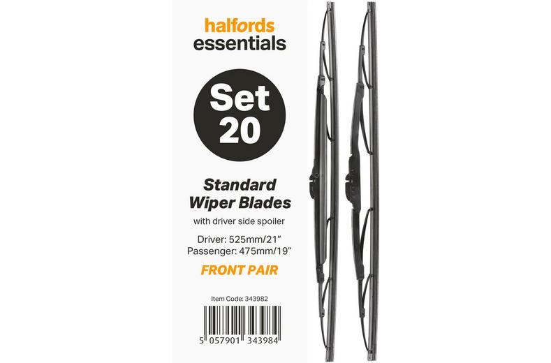 Halfords Essentials Wiper Blade Set 20 Halfords Essentials Wiper Blade Set 20