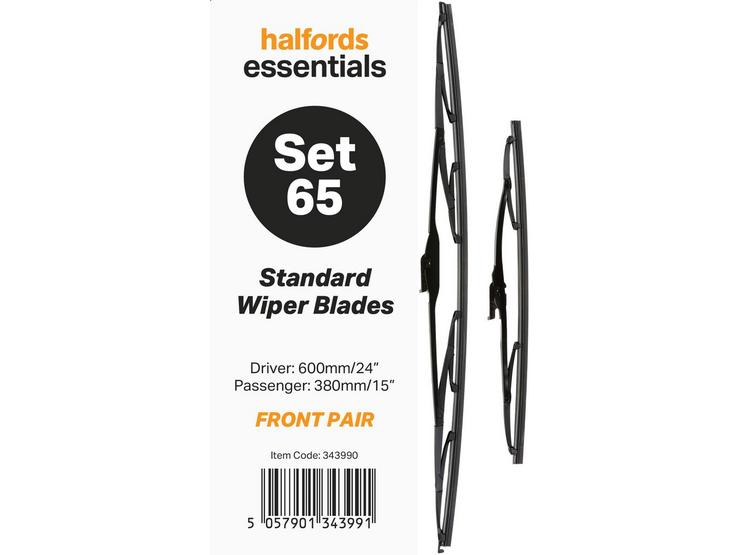 Halfords Essentials Wiper Blade Set 65