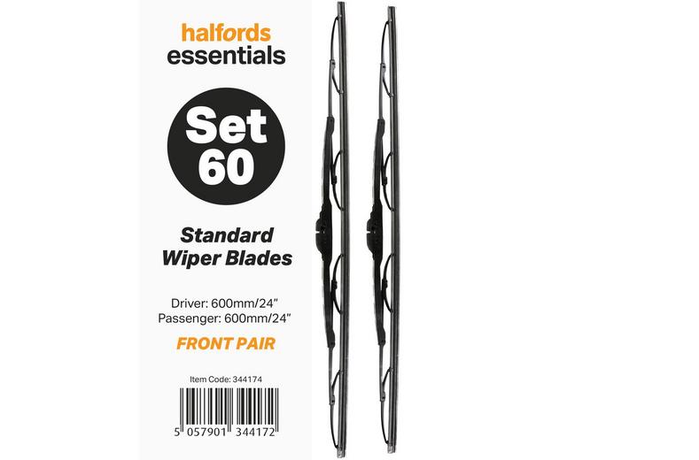 Halfords Essentials Wiper Blade Set 60 Halfords Essentials Wiper Blade Set 60