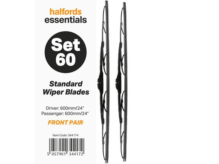 Halfords Essentials Wiper Blade Set 60
