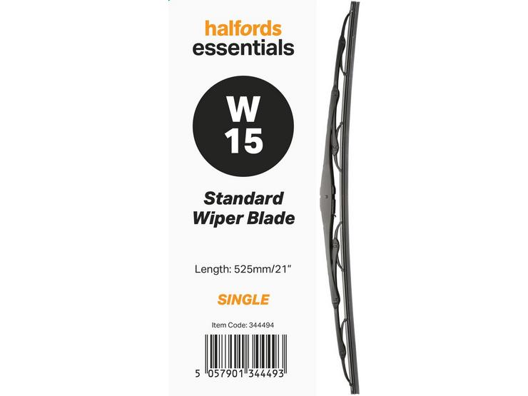 Halfords Essentials Single Wiper Blade W15 - 21"