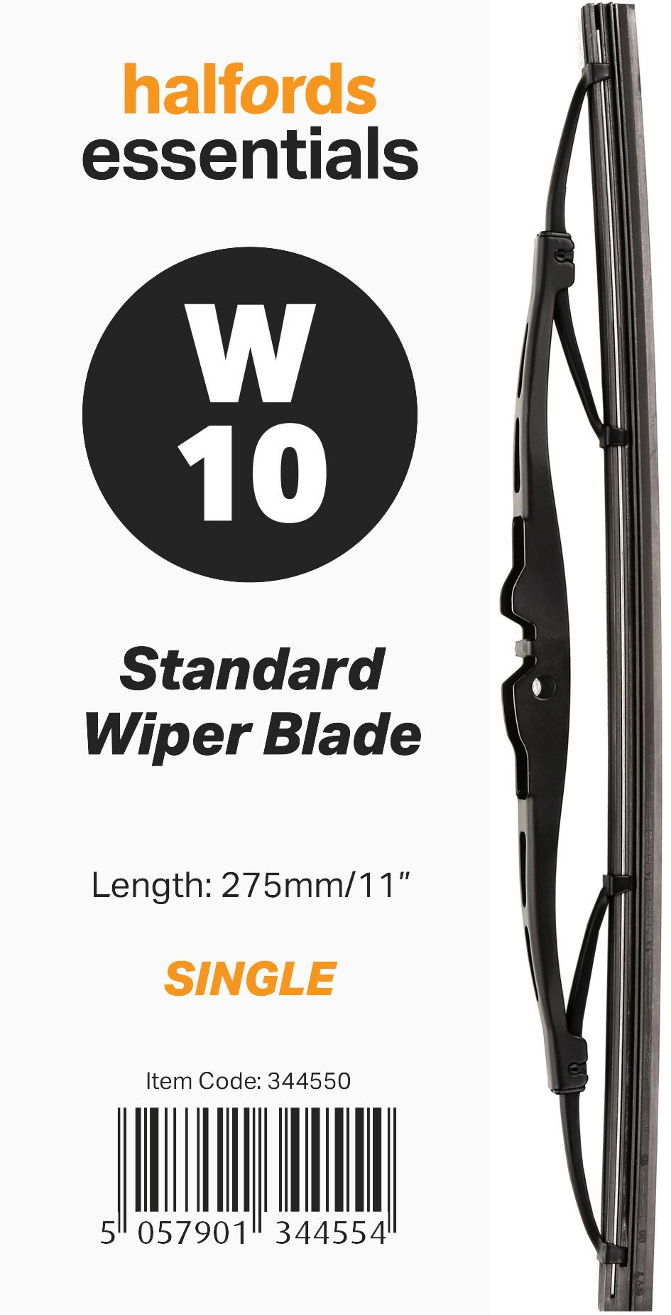 Halfords Essentials Single Wiper Blade W10 - 11 Inch