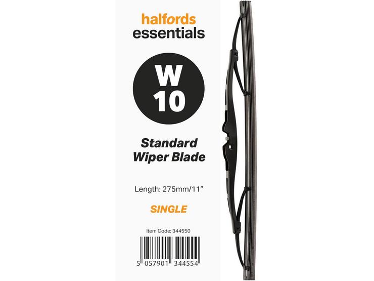 Halfords Essentials Single Wiper Blade W10 - 11"