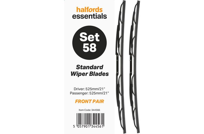 Halfords Essentials Wiper Blade Set 58 Halfords Essentials Wiper Blade Set 58
