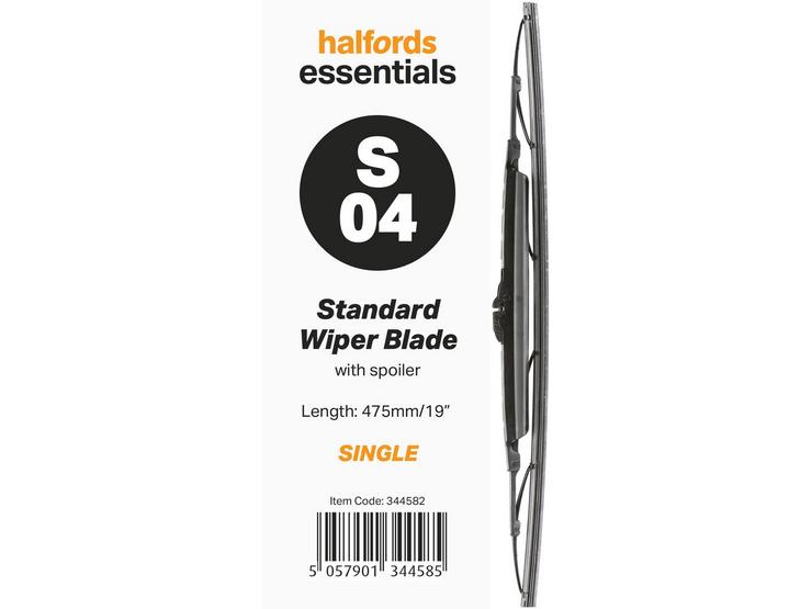 Halfords Essentials Spoiler Wiper Blade S04 - 19"