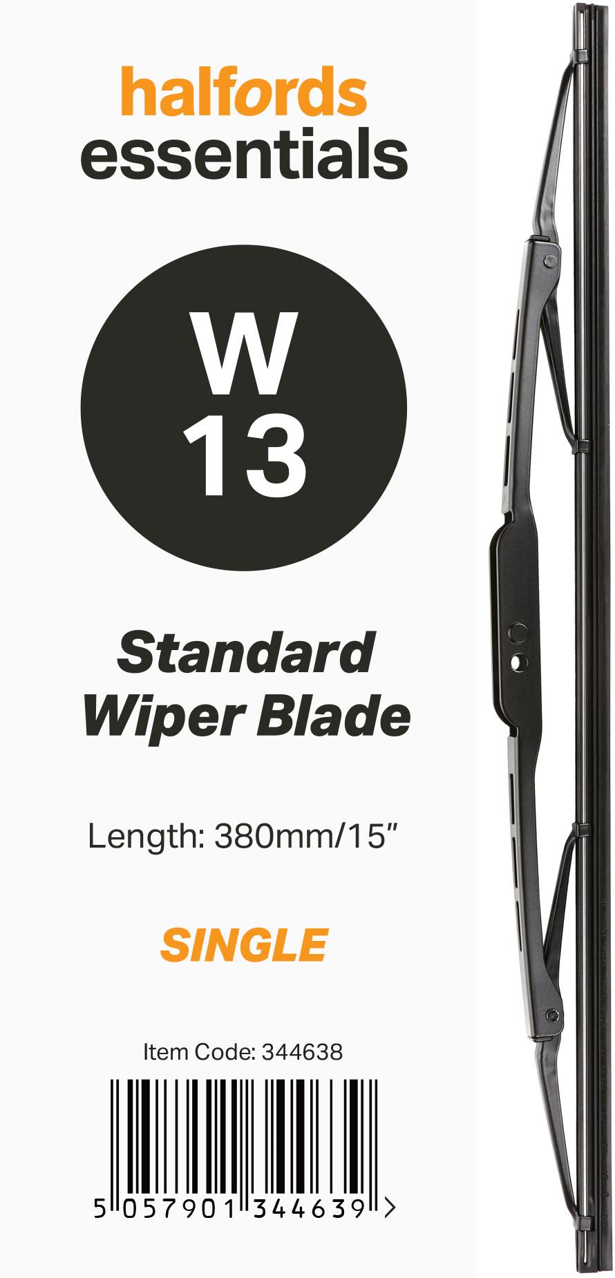 Halfords Essentials Single Wiper Blade W13 - 15 Inch