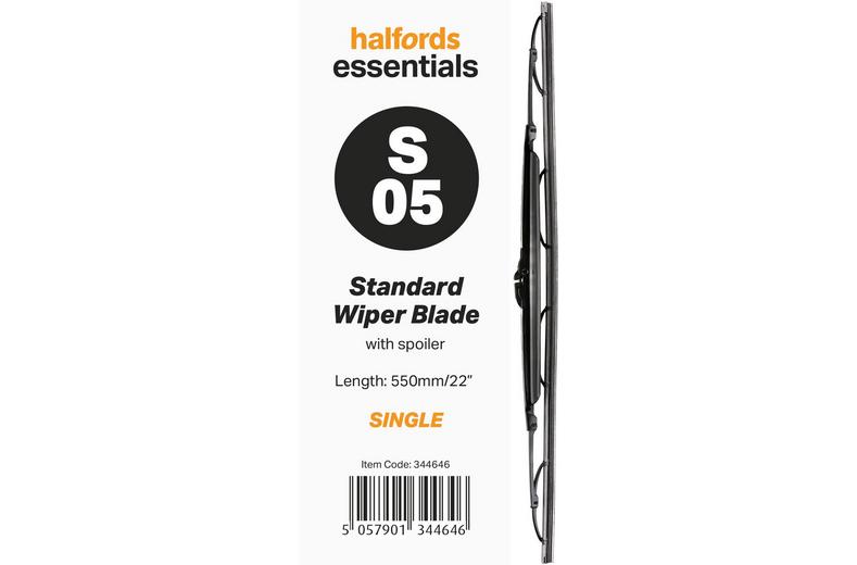 Halfords Essentials Spoiler Wiper Blade S05 - 22" Halfords Essentials Spoiler Wiper Blade S05 - 22"