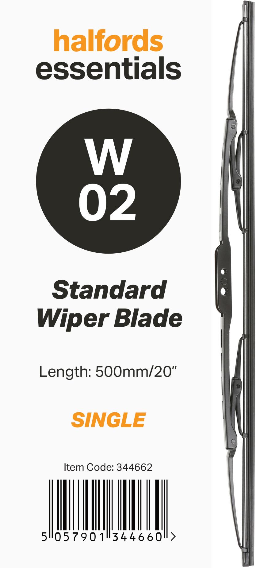 Halfords Essentials Single Wiper Blade W02 20" Halfords UK