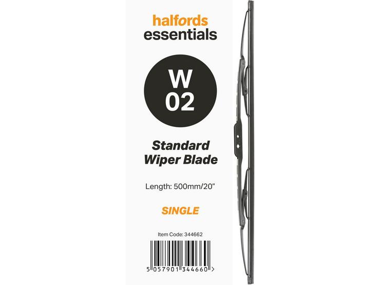 Halfords Essentials Single Wiper Blade W02 - 20"