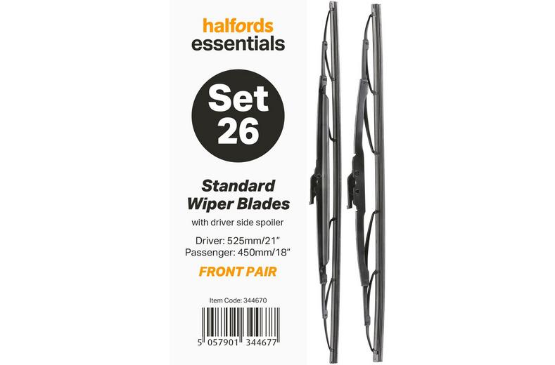 Halfords Essentials Wiper Blade Set 26 Halfords Essentials Wiper Blade Set 26