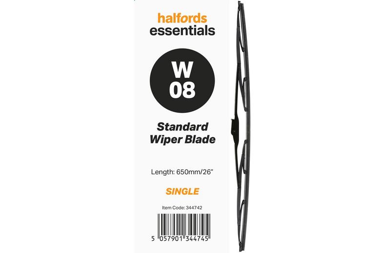Halfords Essentials Single Wiper Blade W08 - 26" Halfords Essentials Single Wiper Blade W08 - 26"