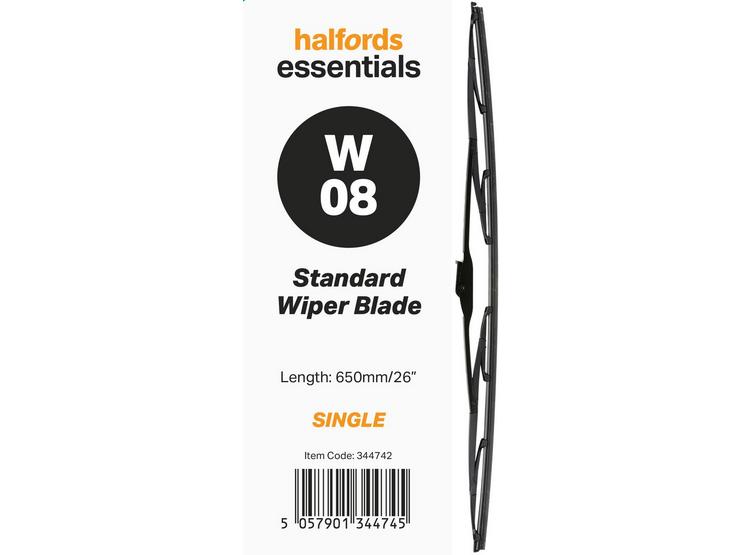 Halfords Essentials Single Wiper Blade W08 - 26"