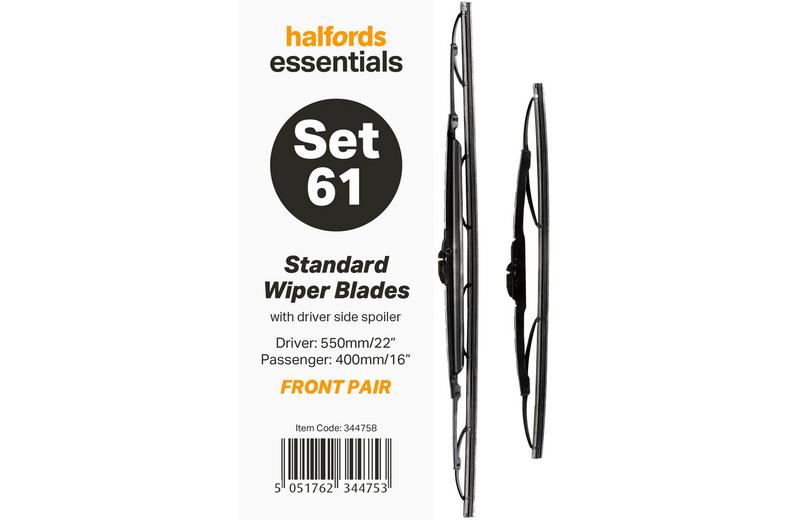 Halfords Essentials Wiper Blade Set 61 Halfords Essentials Wiper Blade Set 61
