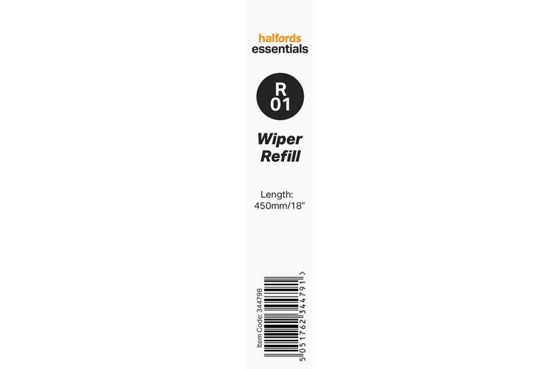 Halfords Essentials Wiper Blade Refill R01 - 18" Halfords Essentials Wiper Blade Refill R01 - 18"