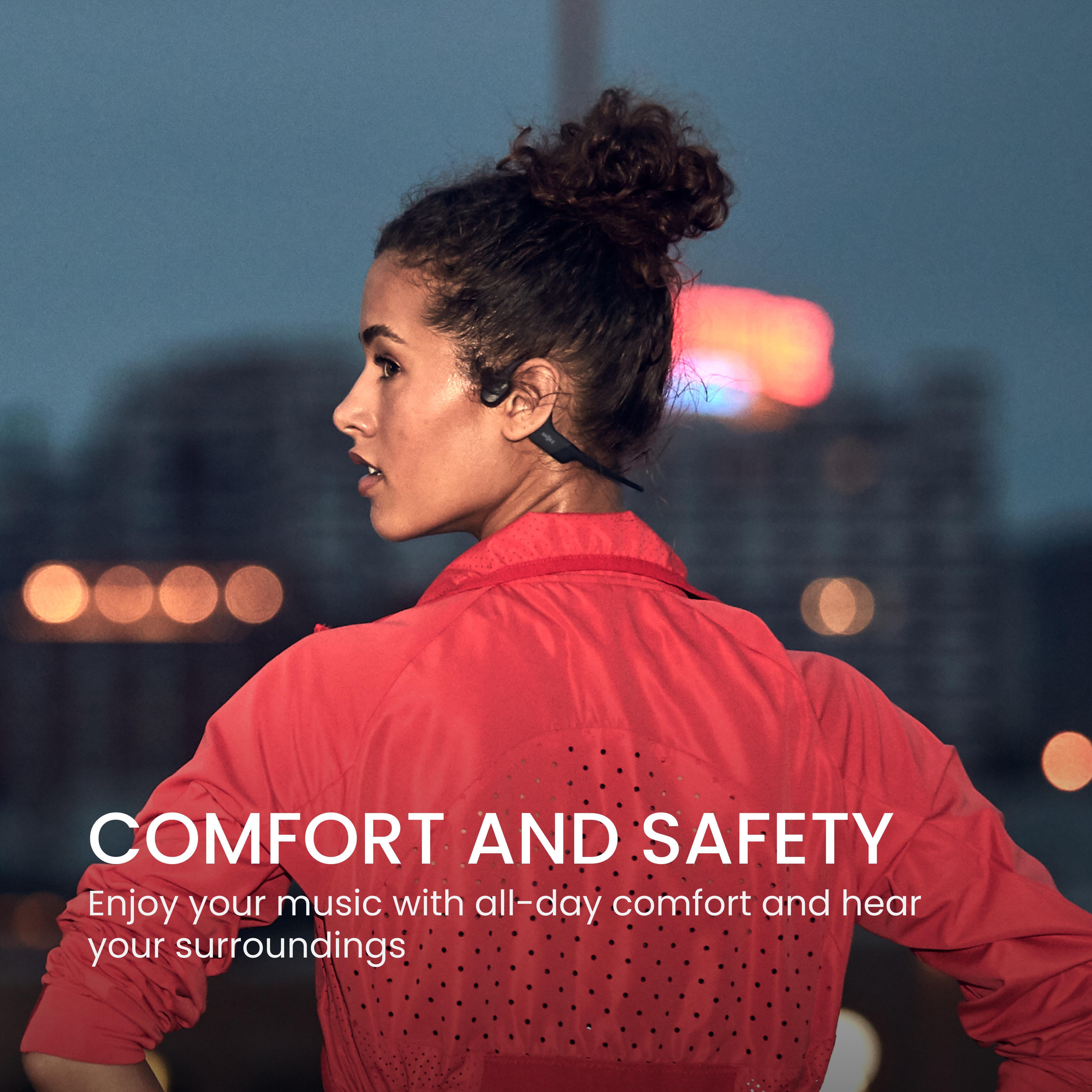 SHOKZ OpenRun open-ear sports headphones with USB-Type C connector