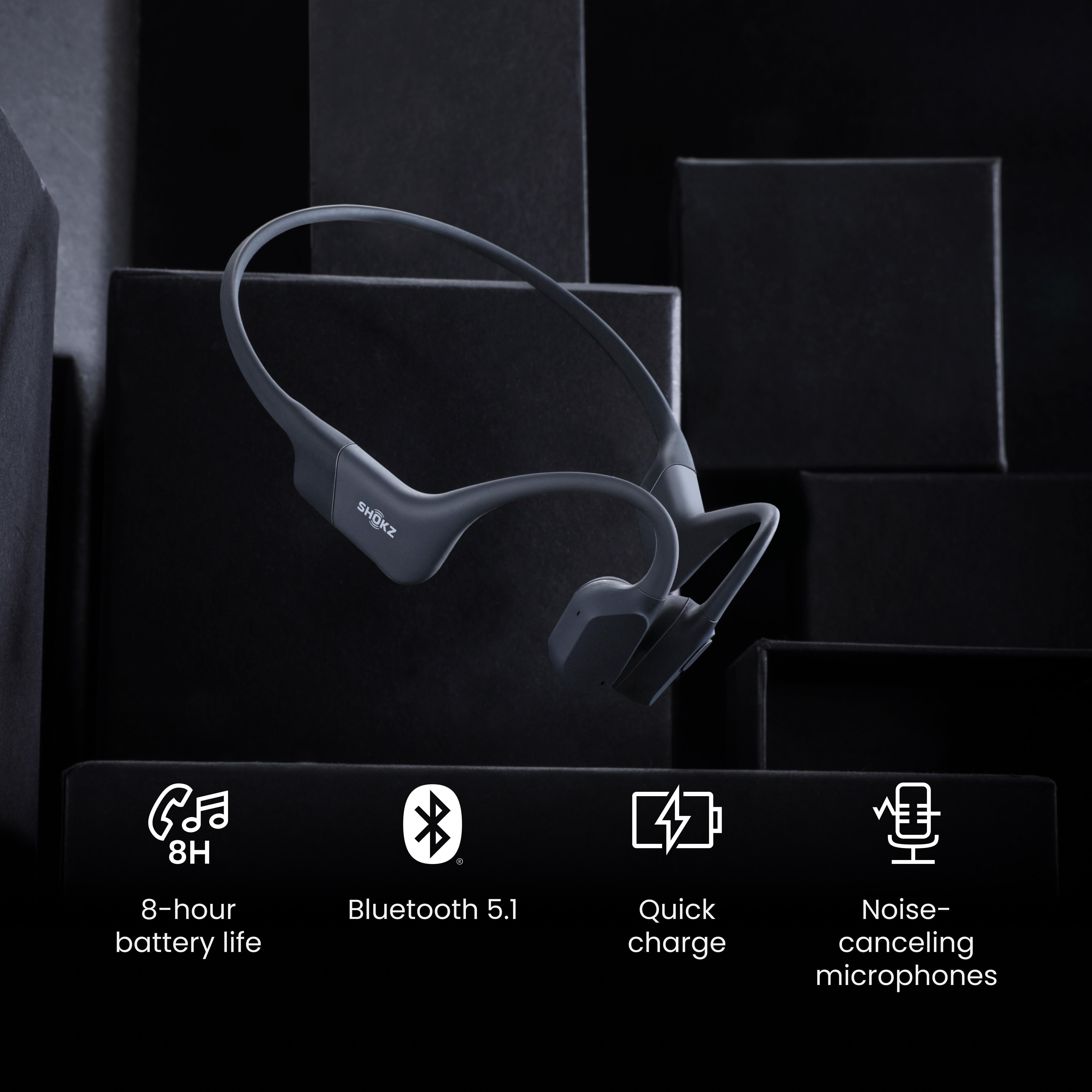 SHOKZ OpenRun open-ear sports headphones with USB-Type C connector