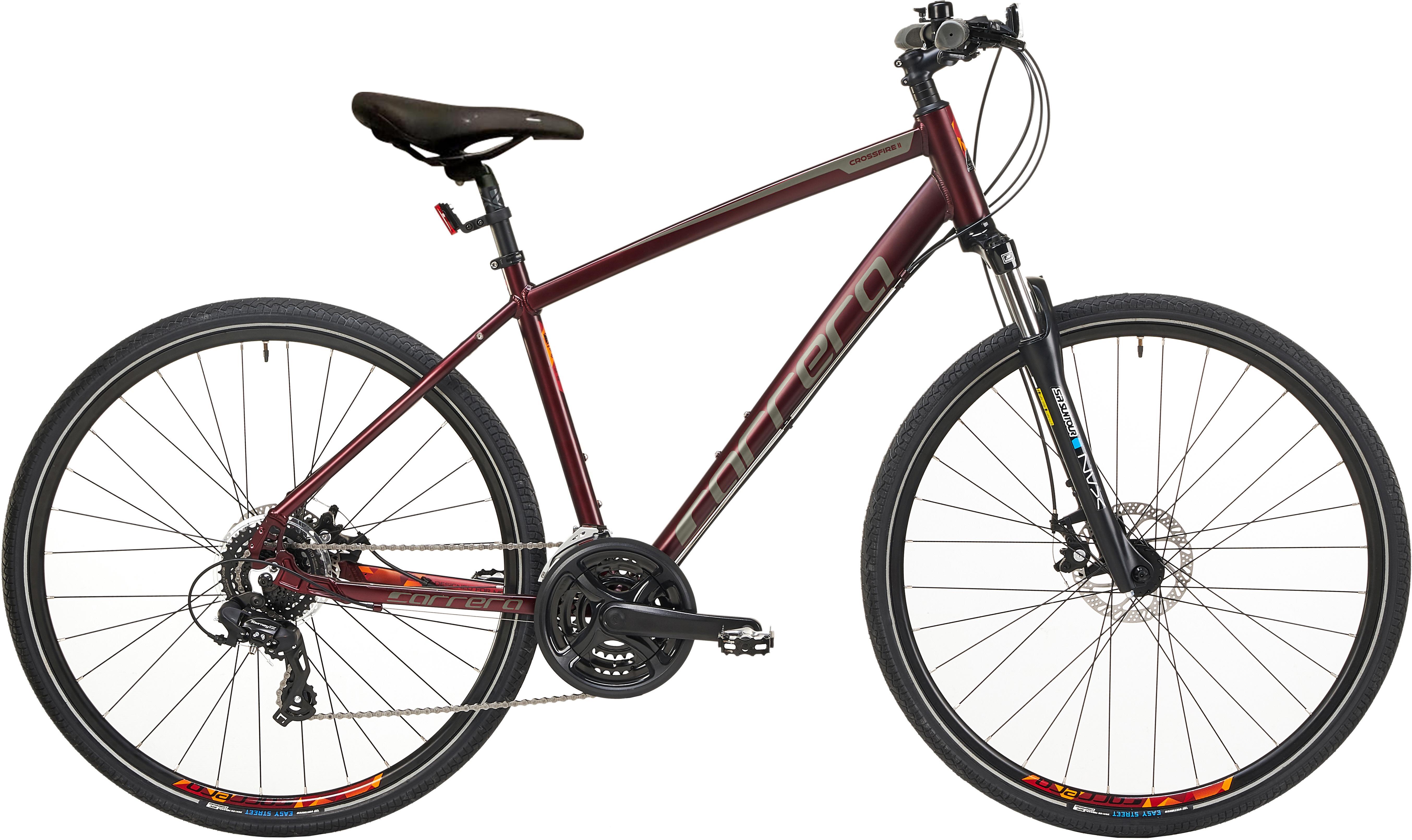 Carrera Crossfire 2 Mens Hybrid Bike - Red, Small