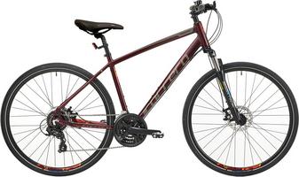 Halfords Carrera Crossfire 2 Mens Hybrid Bike - Red, Small | Extra 8% off for BC Members