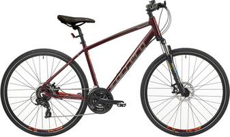 Halfords CARRERA Carrera Crossfire 2 Mens Hybrid Bike - Red, Small | Extra 8% off for BC Members